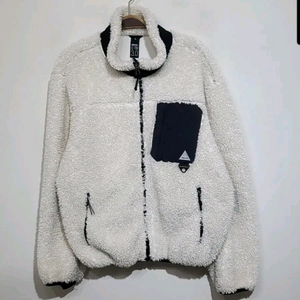 (100) 네파 플리스 점퍼 화이트 뽀글이 후리스 자켓