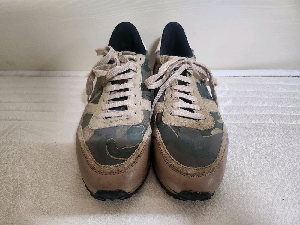 발렌티노 카모 밀리터리 스니커즈--2