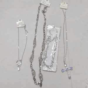 크리스탈 드롭 목걸이 일괄