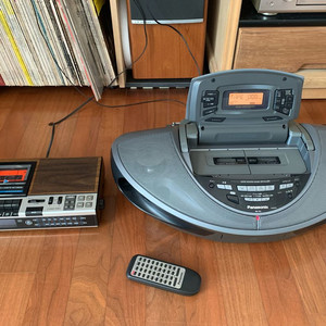 빈티지 시계 라디오 / 코브라 cd.카세트 플레이어 세트