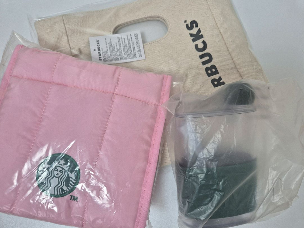 스타벅스 별별꾸러미 캔버스백 패딩백 텀블러 3종 미개봉 새상품--5