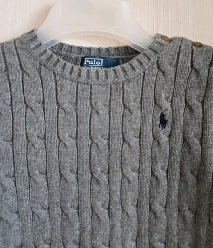 폴로 랄프로렌키즈 케이블 니트 스웨터 24M--2