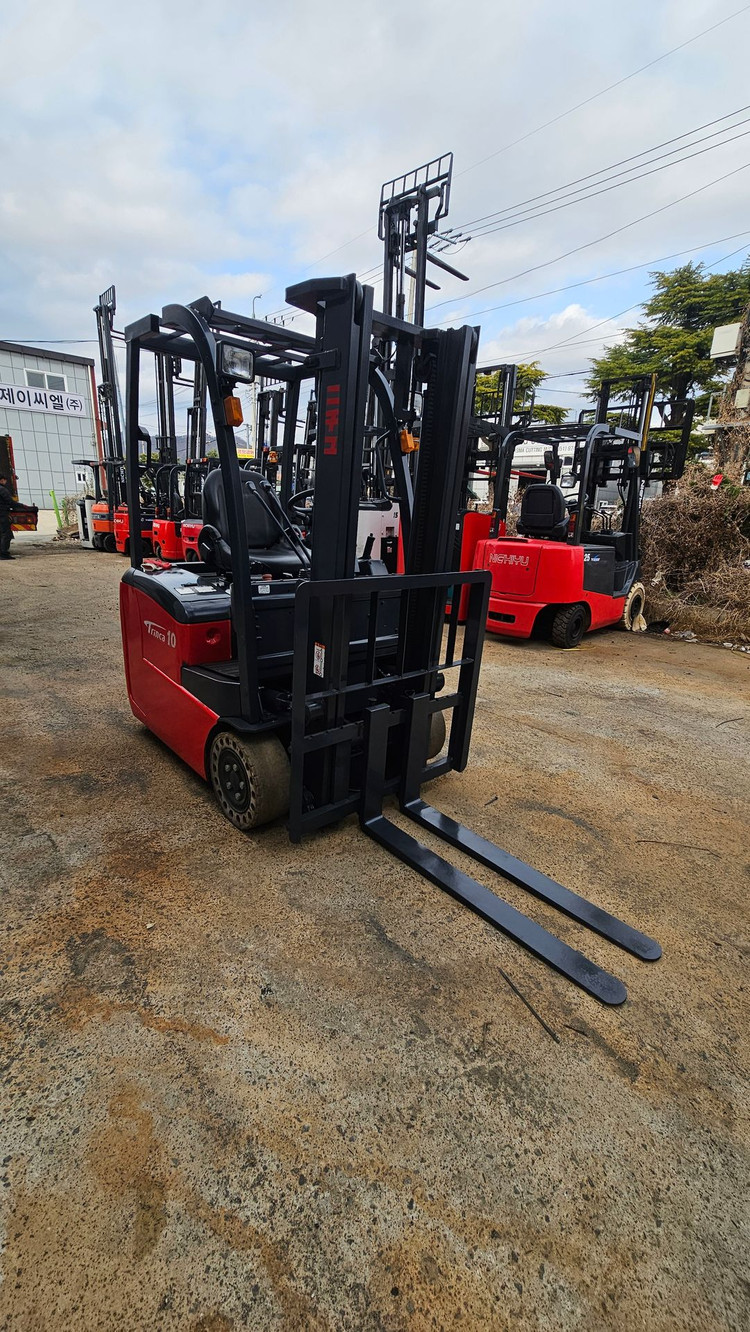 2014년식 최신형 니찌유 좌식 삼륜 1톤 전동지게차 3M 좁은곳OK 550만--2