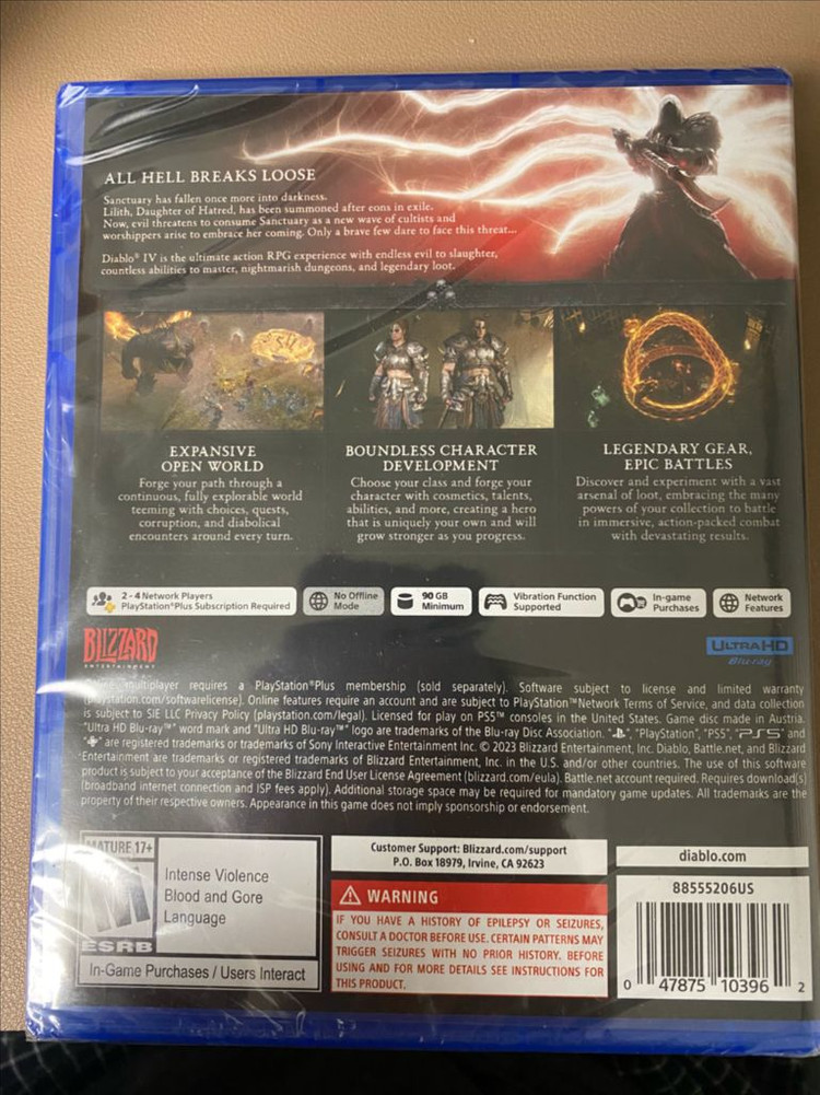 PS5 디아블로 4 미개봉 새상품 판매합니다 이미지