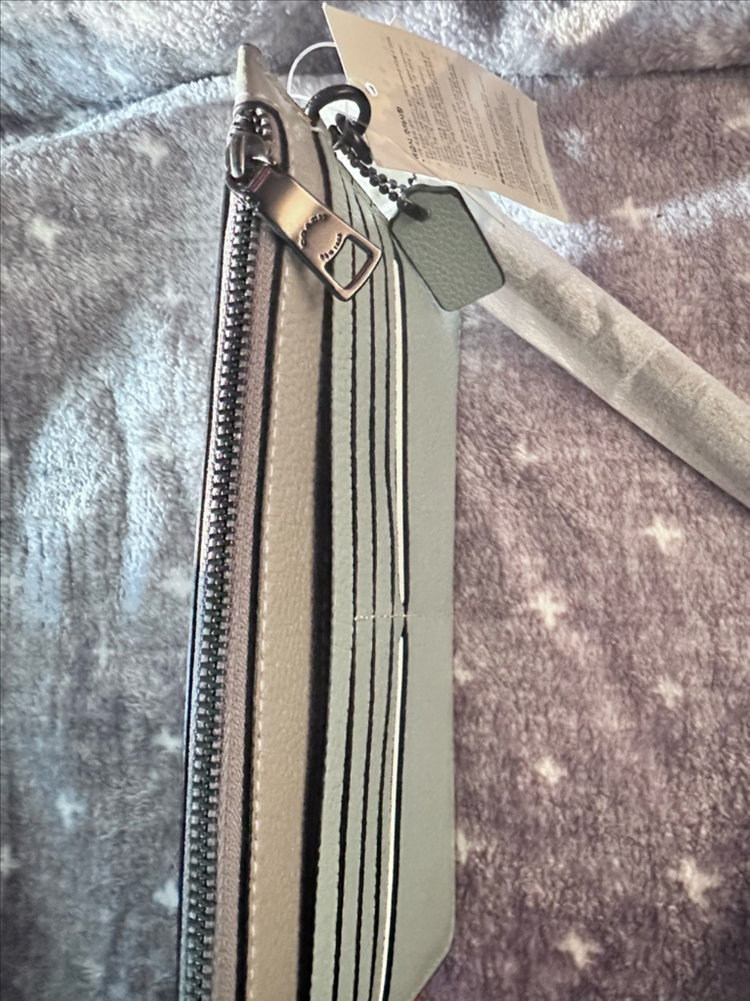 코치 리스틀릿 컬러블락 파우치 손가방 클러치--2