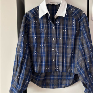 산드로 체크 셔츠 1사이즈