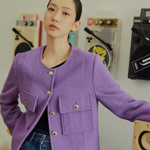 기은세 퍼플 트위드자켓 온앤온