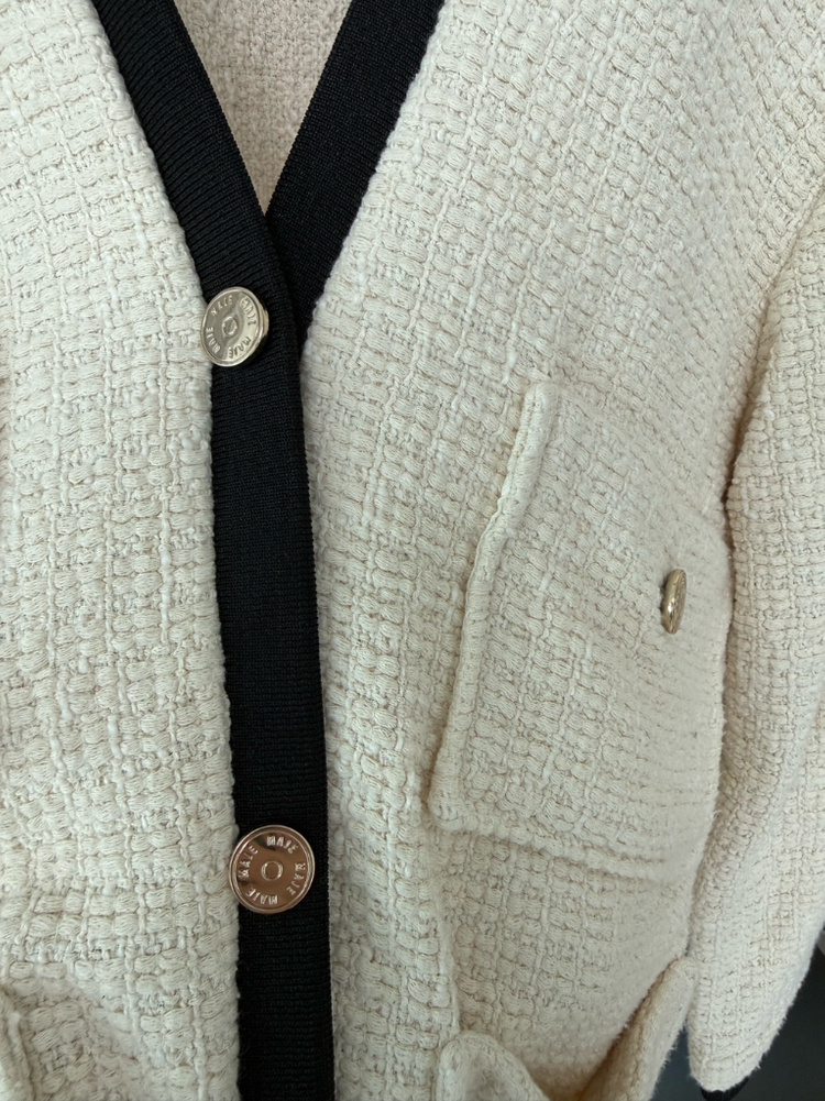 마쥬 트위드 가디건--1