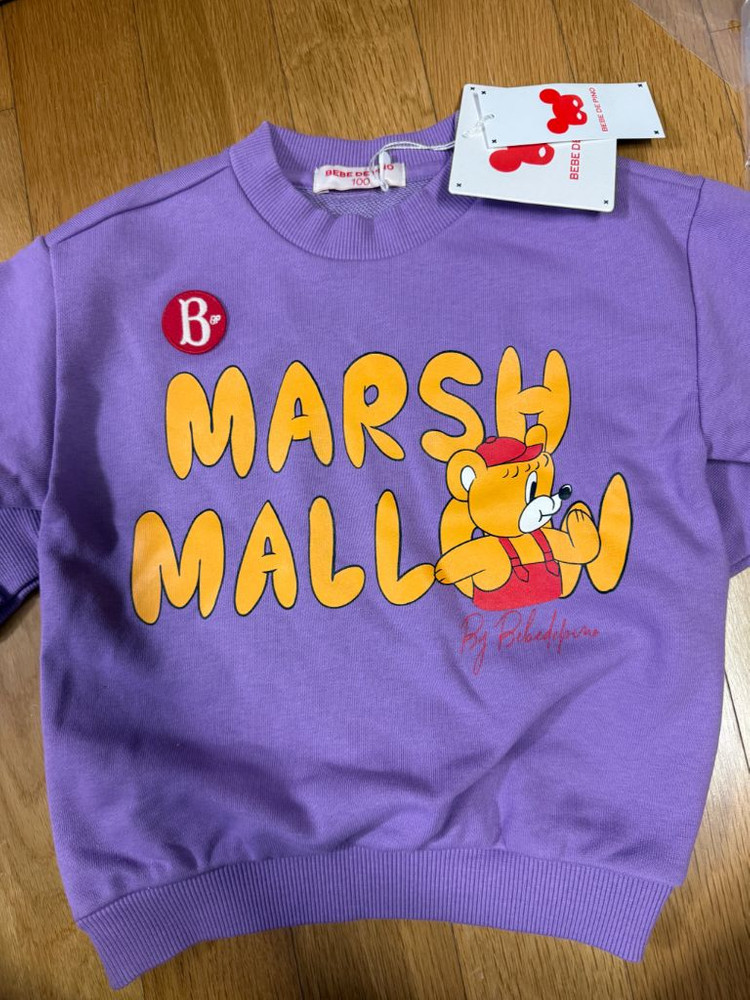 [대구/안심결제] 새제품 / 베베드피노 마쉬멜로 베어 베이비 루즈핏 맨투맨 100사이즈 / BP13TM126 이미지