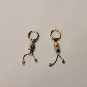 여성)14k 장미 펜던트 귀걸이