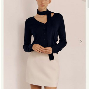 시에 베르 스카프 가디건 네이비 m 새상품