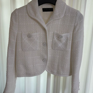 시슬리 트위드 크롭 자켓