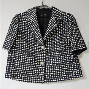 MINE 트위드 반팔 자켓 55사이즈