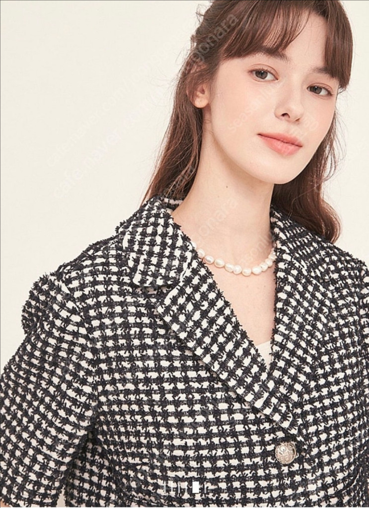 MINE 트위드 반팔 자켓 55사이즈--1