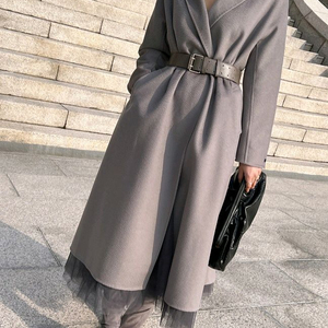 줄로그 지블링 핸드메이드 코트 프리사이즈 그레이