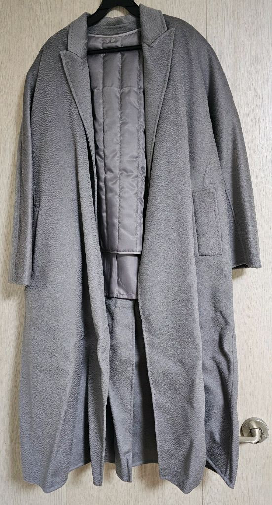 줄로그 지블링 핸드메이드 코트 프리사이즈 그레이--5