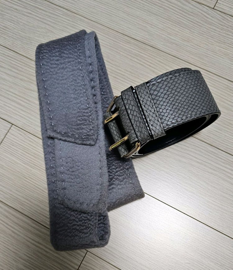 줄로그 지블링 핸드메이드 코트 프리사이즈 그레이--8