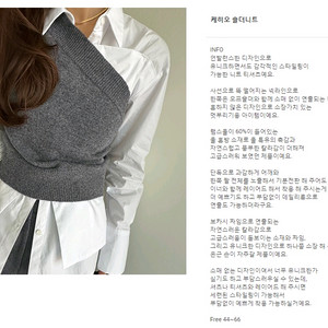 줄로그 숄더 니트 프리사이즈