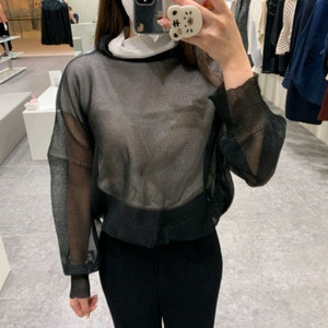 이세이미야케 페리카프 블라우스 탑,플리츠플리즈 ~