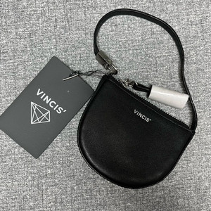 빈치스벤치 히요 하프문 소가죽 코인월렛 블랙