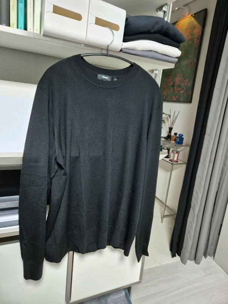 띠어리 25FW 리갈울 블랙 니트 XL 미착용 새상품 이미지