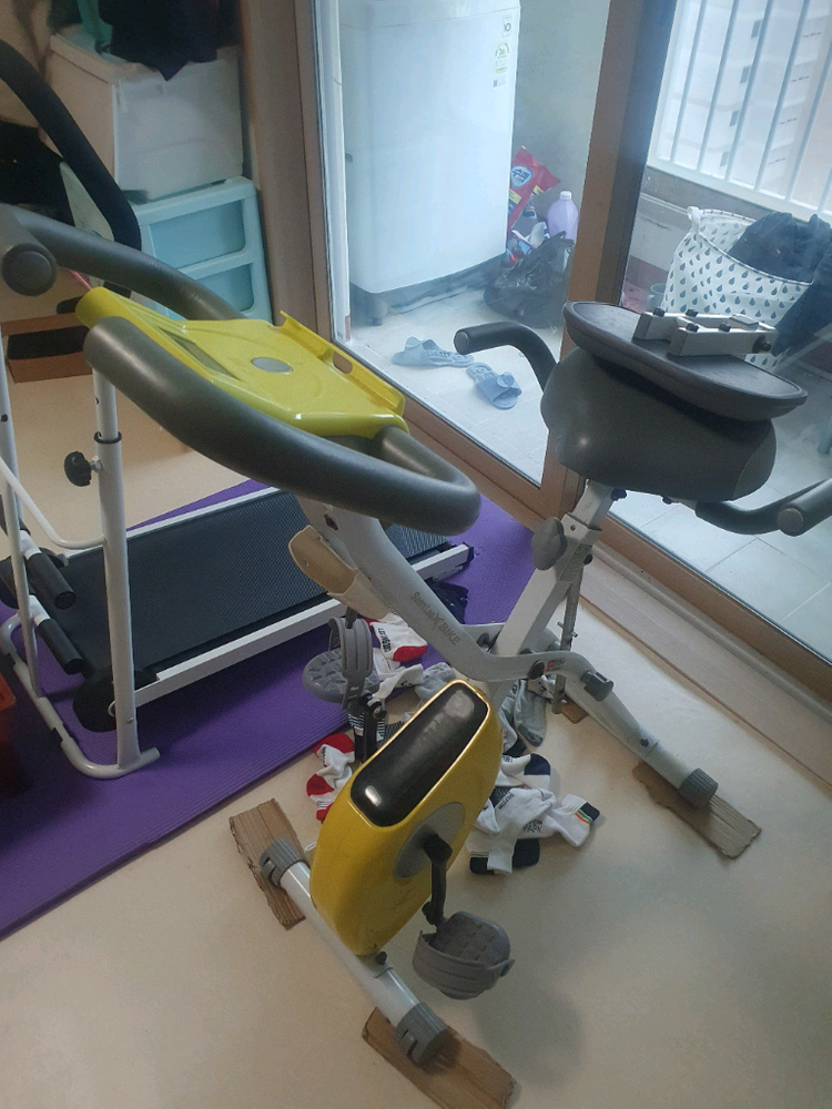 무동력 트레드밀, 실내 자전거 운동기구--1