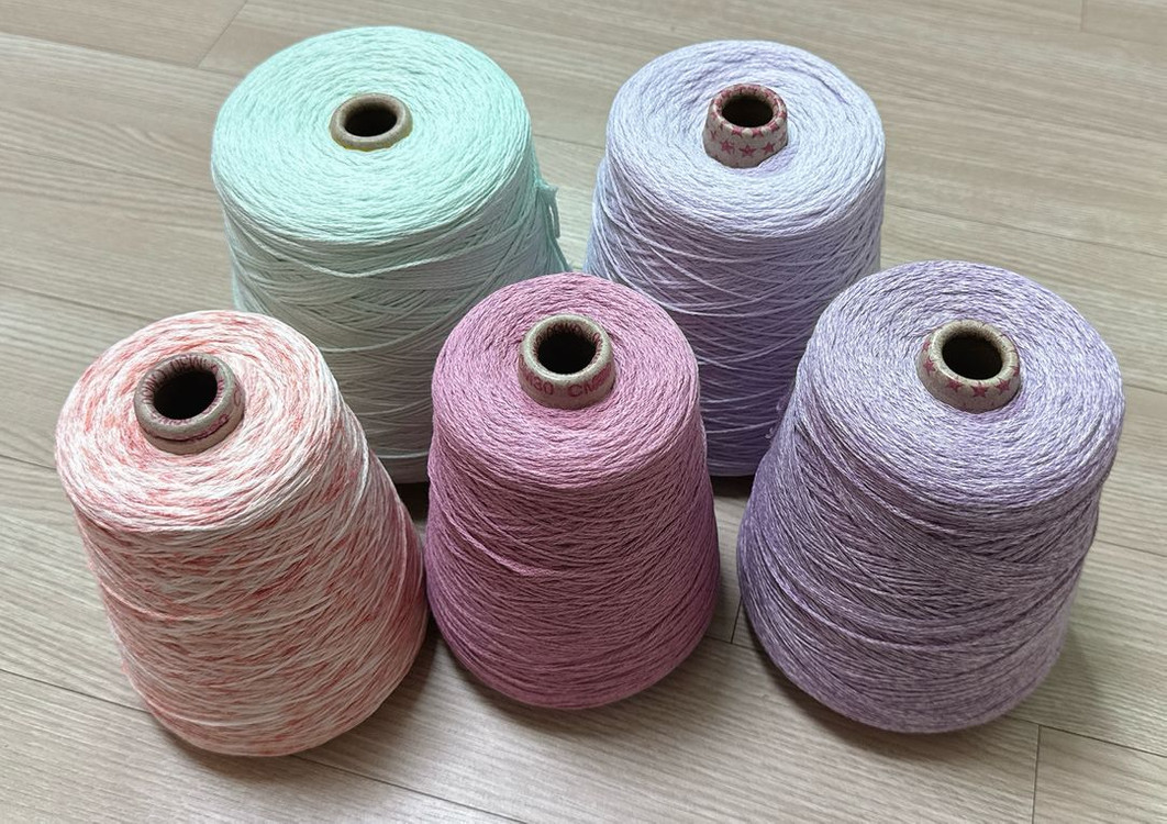 뜨개실 콘사 여름실 튜브사 의류뜨개 대바늘 코바늘--0