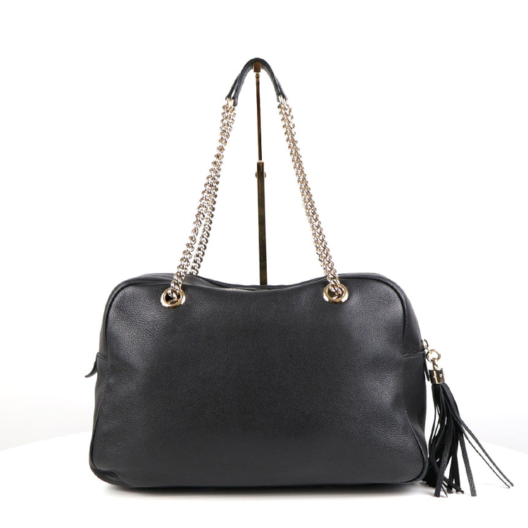 [중고명품다올] 구찌 소호 테슬 체인 숄더백 블랙 353126--3