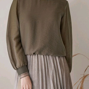 시스루 블라우스 애쉬브라운55