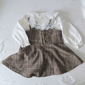 여아옷 블라우스 원피스 세트 90-100사이즈 정도 아기 하객룩