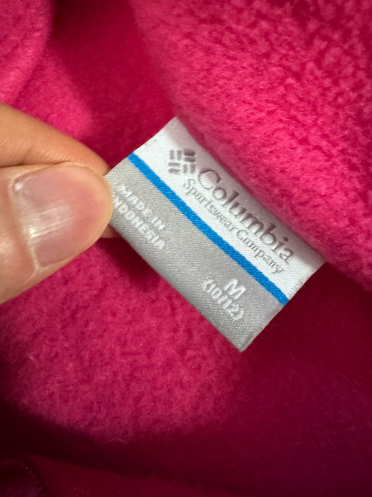 여성 컬럼비아 키즈 핑크 플리스 집업 자켓 44 이미지