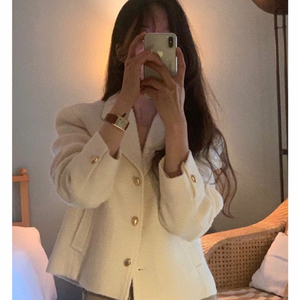 오브제 부클 울 트위드 자켓