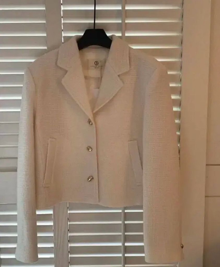 오브제 부클 울 트위드 자켓--2