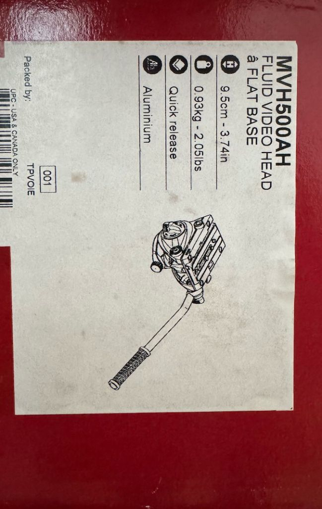 마킨스Q20i블랙, 맨프로토MT190CXPRO3카본삼각대, MVH500AH비디오헤드 이미지