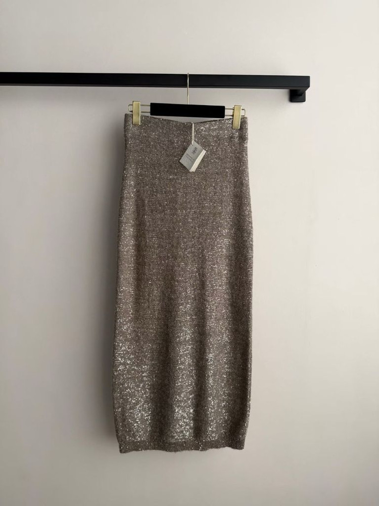 브루넬로 쿠치넬리 스팽글 니트 셋업--4