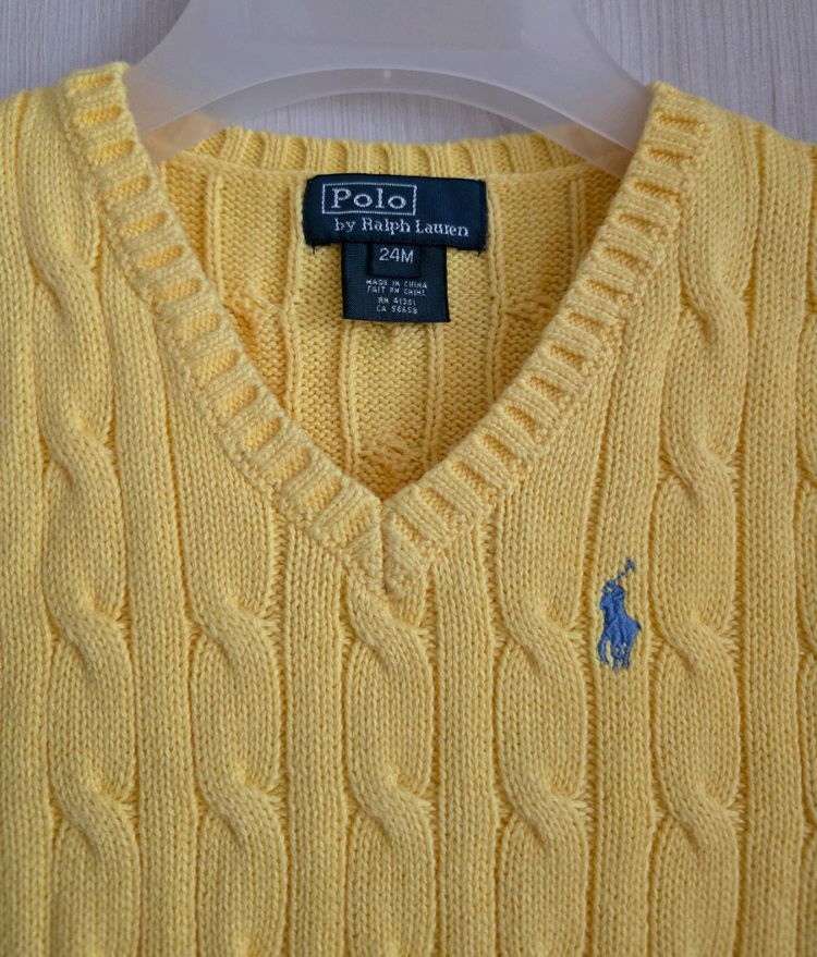 폴로 랄프로렌키즈 케이블 니트 스웨터 조끼 24M--2