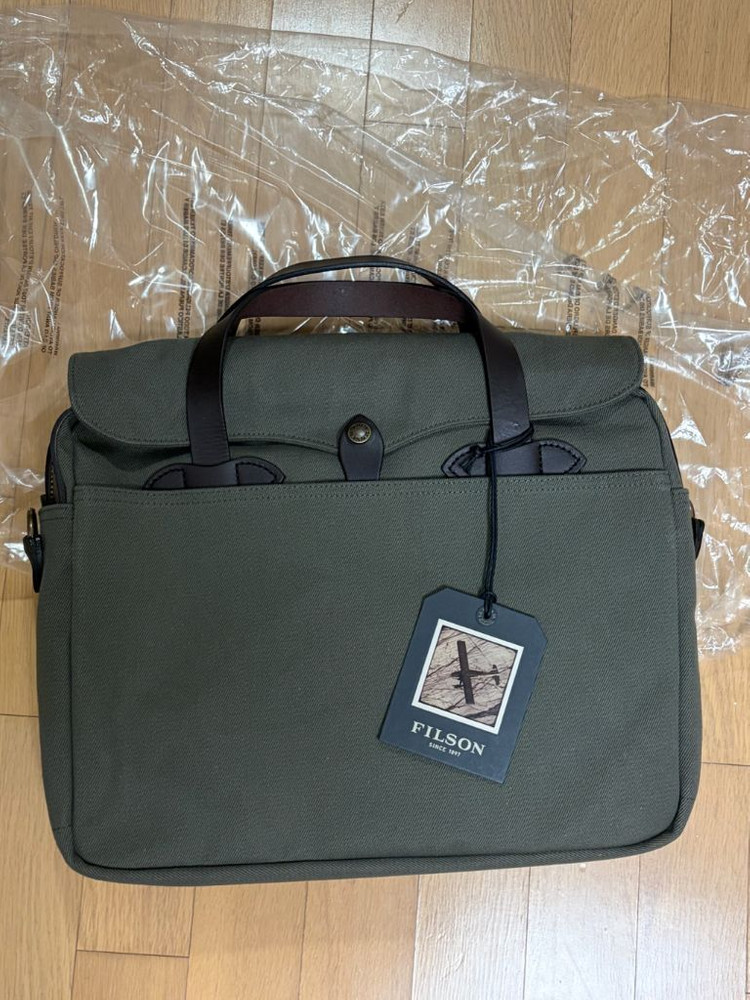 (새상품) 필슨 256 오리지널 브리프케이스 (otter green)--1