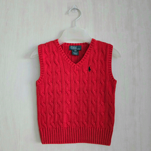 폴로 랄프로렌키즈 케이블 니트 스웨터 조끼 24M