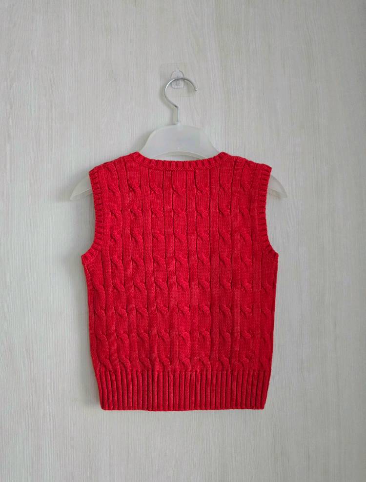 폴로 랄프로렌키즈 케이블 니트 스웨터 조끼 24M--1