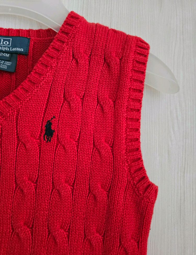 폴로 랄프로렌키즈 케이블 니트 스웨터 조끼 24M--3