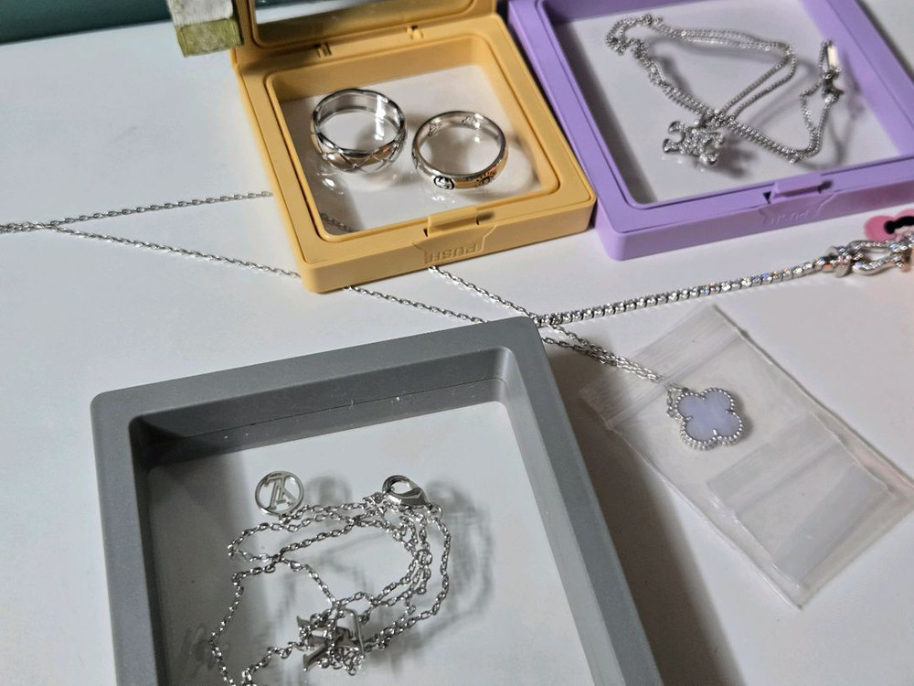 v금 팔찌 목걸이 반지 모음--2