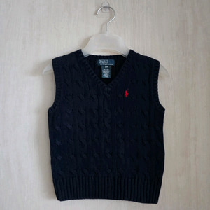 폴로 랄프로렌키즈 케이블 니트 스웨터 조끼 24M