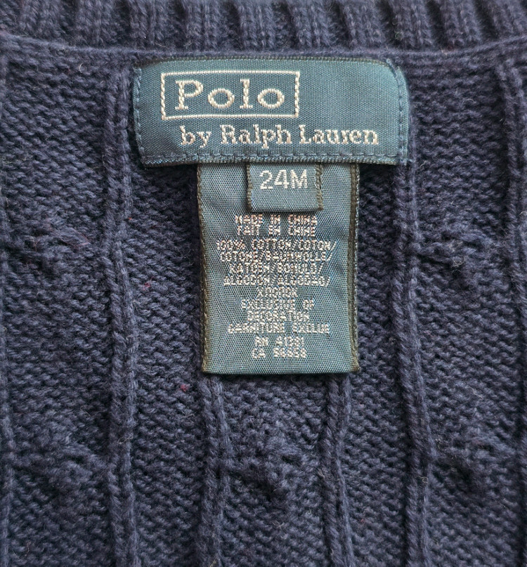 폴로 랄프로렌키즈 케이블 니트 스웨터 조끼 24M--6
