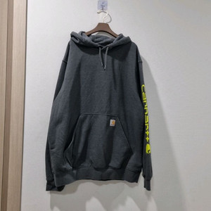 칼하트 기모 후드티 그레이