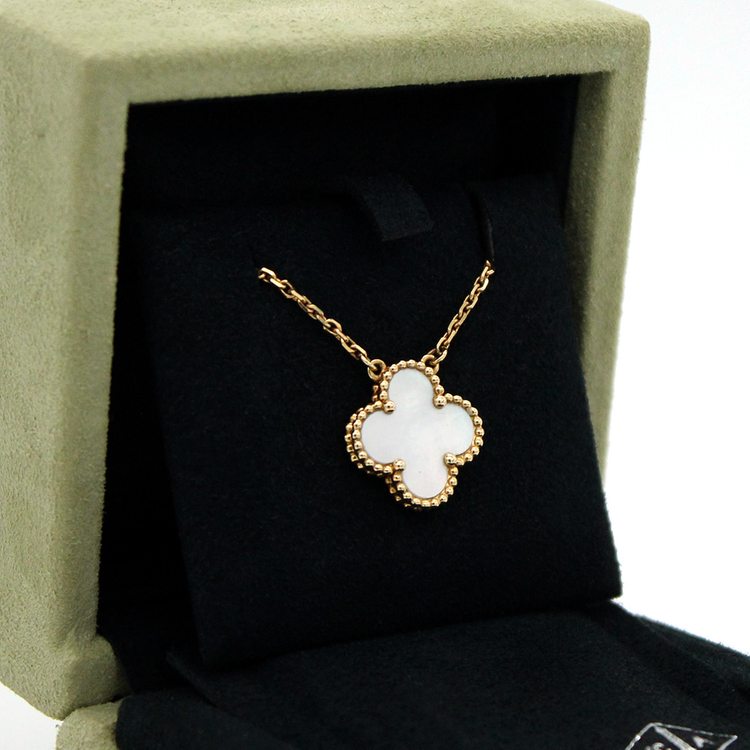 [명품다올동래] 반클리프 빈티지 알함브라 마더오브펄 목걸이 ARA45900--2