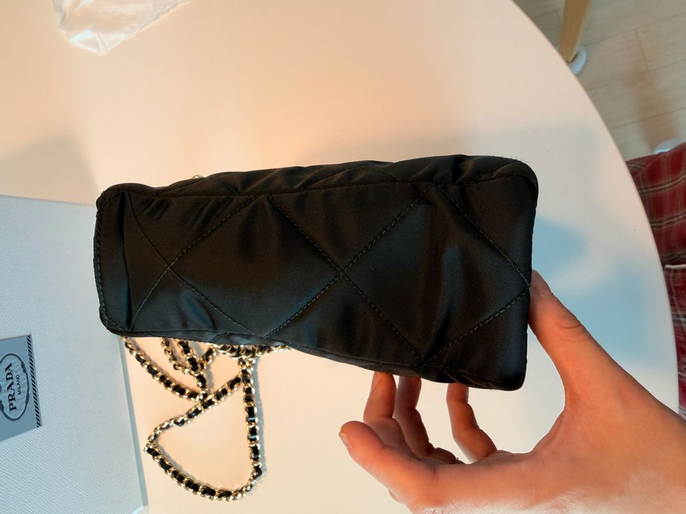 프라다 리나일론 패딩 숄더백--4