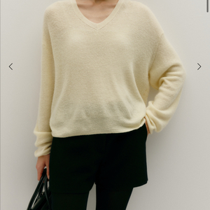 시에 플루오 루즈 알파카 니트 레몬