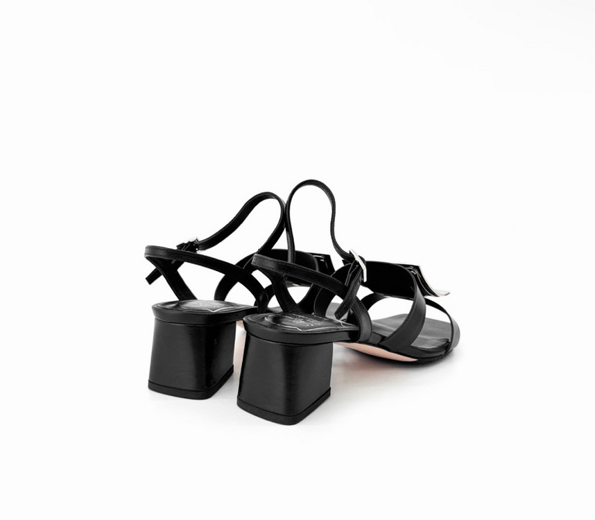 [36.5] 로저비비에 여성 비키비브 미들힐 샌들 블랙 이미지