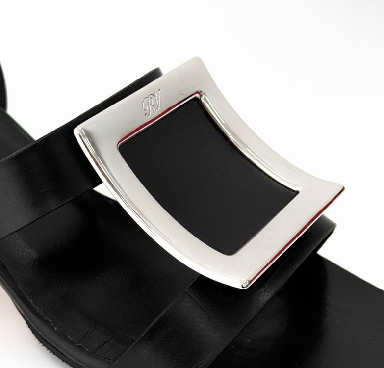 [36.5] 로저비비에 여성 비키비브 미들힐 샌들 블랙 이미지