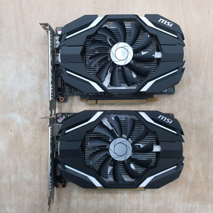 msi 지포스 GTX 1050 2G 그래픽카드 2개 팬고장 이미지